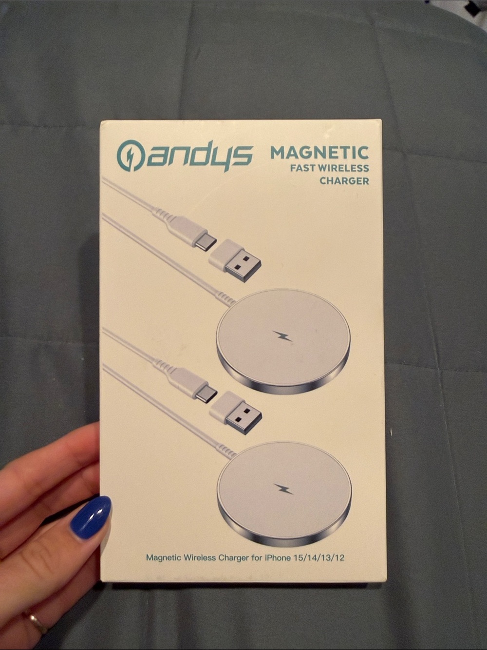 Magnetic Fast Wireless Charger - Silver